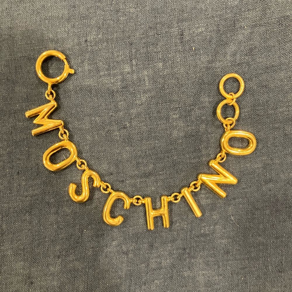 Moschino Gold Charm Bracelet